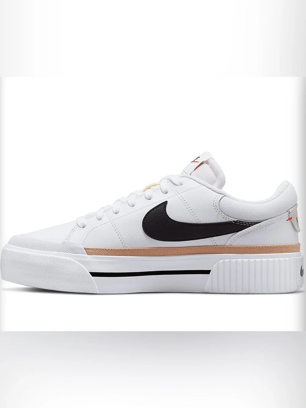 Nike $95 Leather Court Legacy Lift Platform Shoes Size 9
